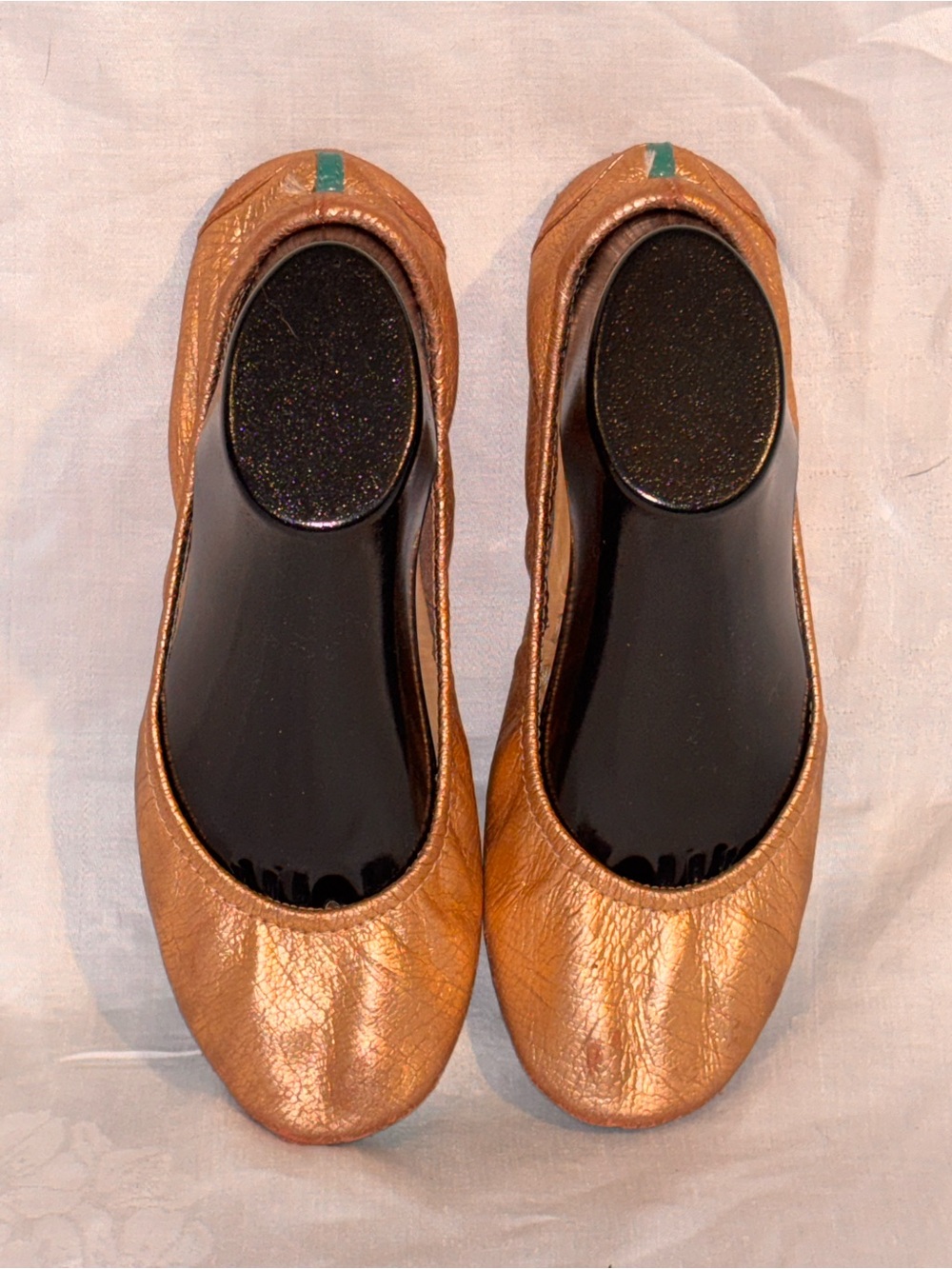 Tieks metallic bronze leather ballet flats